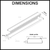 MSTI21 Triple Anodised Aluminium Slimline Tile Insert - 21mm deep - Midnight Black Dimensions