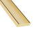 Modern Lauxes Matte Gold Aluminium Slimline Tile Insert Shower Grate for Australian Bathroom Renovations