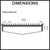 Detailed dimensions diagram for DrainTEK 120mm wide wedge wire stainless steel shower grate for Australian bathroom renovations