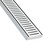 Modern Lauxes NXT21 Silk Silver Aluminium Linear Shower Grate for Australian Indoor and Outdoor Drainage