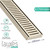 Lauxes NXT21 Brushed Nickel Aluminium Linear Shower Grate for Modern Australian Bathrooms