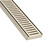 Modern Brushed Nickel Aluminium Linear Shower Grate for Contemporary Australian Bathroom Drainage