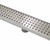 Modern Square Hole Design Chrome Linear Shower Drain for Contemporary Australian Bathrooms