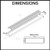 Technical Dimensions Diagram for Lauxes NeXT Generation 26 (NXT26) Anodised Aluminium Linear Shower Grate for Australian Bathrooms