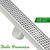 Modern 1000mm Stainless Steel Linear Shower Grate with Square Hole Pattern and Centre Outlet for Australian Bathrooms