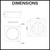 Detailed dimensions diagram for Meir Square Brass Shower Centre Waste with 50mm outlet for Australian bathroom renovations