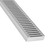 Modern Silk Silver Aluminium Wide Standard Floor Grate for Contemporary Australian Bathrooms