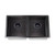 Handcrafted double bowl stainless steel kitchen sink in PVD gunmetal black with nano coating and round corners for a modern Australian home.