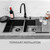 Meir Black PVD Nano Coated Double Bowl Topmount Kitchen Sink, Stainless Steel, Australia