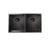 Meir PVD Gunmetal Black Double Bowl Kitchen Sink with Waste Strainer, available Australia-wide from Renovator Store.