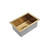 Meir Lavello half bowl nano coated brushed gold PVD stainless steel kitchen sink, suitable for top-mount or undermount installation in modern Australian homes.