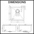 Meir 450mm Single Bowl Stainless Steel Kitchen Sink Dimensions and Technical Drawing Australia