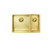 Meir Lavello 1.5 bowl PVD brushed bronze gold stainless steel kitchen sink for modern Australian homes.