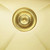 Meir Lavello brushed bronze gold stainless steel kitchen sink waste strainer and plug, a luxury PVD finished sink accessory for modern Australian kitchen renovations.