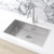 Meir Lavello 760mm large single bowl brushed nickel stainless steel kitchen sink with matching Meir tapware for modern Australian homes.