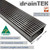 Heavy duty 120mm stainless steel wedge wire pool drainage channel for outdoor landscaping in Australia.