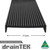Custom Matte Black 111mm Wedge Wire Drain Grate Insert by DrainTEK Australia. High-quality 316 stainless steel heel guard grate for outdoor linear drainage in patios, balconies, and pool surrounds. compatible with Reln and 120mm drain channels.