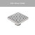 Modern square hole pattern linear shower drain made of durable 304 stainless steel for contemporary Australian bathroom renovations.