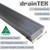 DrainTEK 135mm wide wedge wire outdoor pool drainage channel and tray, custom-made in Australia from 316L marine-grade stainless steel for architectural landscaping.