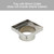 Stainless steel 90mm square shower waste tray with large outlet for fast water drainage in Australian bathrooms.