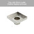 Stainless steel square floor waste tray with 50mm outlet and drainer basket removed for modern Australian bathroom drainage solutions.