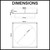 Technical dimensions diagram of a 304mm square DrainTEK 316 stainless steel pool skimmer box lid for modern Australian pool safety and drainage solutions.