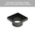 Stainless steel 90mm square shower waste tray without drainer basket for modern Australian bathroom and outdoor drainage solutions.