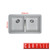 Carysil CG2B Concrete Grey Double Bowl Granite Kitchen Sink for Australian Homes