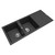 Carysil Matte Black Double Bowl Granite Kitchen Sink, Modern Under-mount or Top-mount Design, Renovator Store Australia