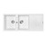 Modern White Granite Double Bowl Kitchen Sink with Drainboard - Premium Twin Basin for Australian Kitchens