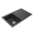 Carysil Vivaldi D100 Single Bowl Black Granite Kitchen Sink with Drainer, Premium Kitchen Fixtures Australia