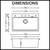 Carysil Waltz Snova White Granite Single Bowl Kitchen Sink dimensions diagram for Australian homes.