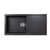 Carysil Vivaldi D100L Matte Black Single Bowl Granite Sink with Drainer 1000x500mm Australia