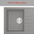 Carysil Salsa Concrete Grey Granite Single Bowl Kitchen Sink Australia