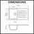 Carysil Vivaldi D100 Single Bowl Granite Kitchen Sink 860mm x 500mm dimensions diagram, Renovator Store Australia.