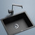Single Big Bowl Top Mounted Black Granite Kitchen Sink Australia