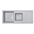 Modern Grey Granite Single and Half Bowl Kitchen Sink with Integrated Drainboard for Australian Homes