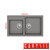 Grey Vivaldi N200 Double Bowl Granite Kitchen Sink with Tap Holes, Renovator Store Australia