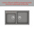 Grey Granite Composite Double Bowl Kitchen Sink with Pre-Drilled Tap Holes - Renovator Store Australia