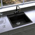 Black Square Single Bowl Granite Kitchen Sink 560mm Topmount or Undermount - Renovator Store Australia