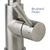 Brushed Stainless Steel Swedia Klaas Kitchen Mixer Tap with Single Lever Handle for Modern Australian Kitchens