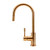 Swedia Stainless Steel Brushed Copper Goose Neck Kitchen Mixer Tap with Pull-out Spray for Australian Homes