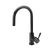 Modern Matte Black Goose Neck Kitchen Mixer Tap with Pull Out Spray for Contemporary Australian Kitchens