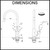 Detailed technical dimensions diagram for Swedia Klaas Satin Black Goose Neck Kitchen Mixer Tap, essential for Australian kitchen installations.