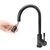 Modern black PVD stainless steel kitchen mixer tap with pull-out Kottman hose and single lever handle, available at Renovator Store Australia.