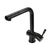 Modern Satin Black Kitchen Mixer Tap with High-Angled Spout and Single Lever Handle, Swedia Sigge Series, Available at Renovator Store Australia.