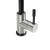 Modern Brushed Brass and Black Pull-Out Kitchen Mixer Tap by Swedia, Durable Stainless Steel Sink Faucet for Australian Kitchen Renovations.