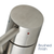 Close-up of a brushed stainless steel pencil handle on a Swedia Oskar kitchen mixer tap, featuring a modern minimalist design for an Australian home.