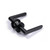 Modern Manovella Fairhaven Matte Black Passage Door Lever Handle on Round Rose for Contemporary Australian Homes