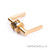 Manovella Fairhaven Satin Brass Passage Door Lever Handle on Round Rose for Modern Australian Home Interiors